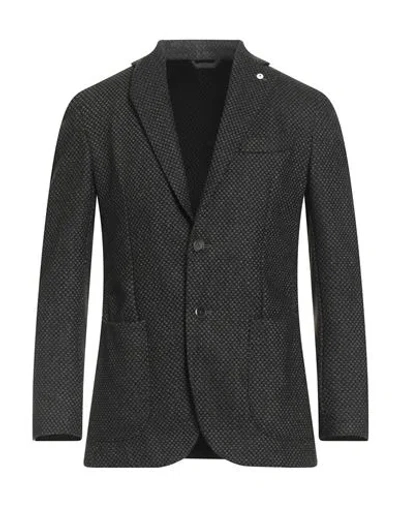 L.B.M 1911 L. B.M. 1911 MAN BLAZER DARK GREEN SIZE 44 WOOL, POLYESTER, POLYAMIDE