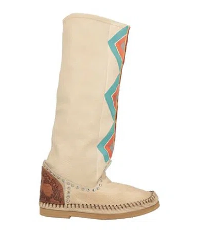 LDIR LDIR WOMAN BOOT CREAM SIZE 7 LEATHER