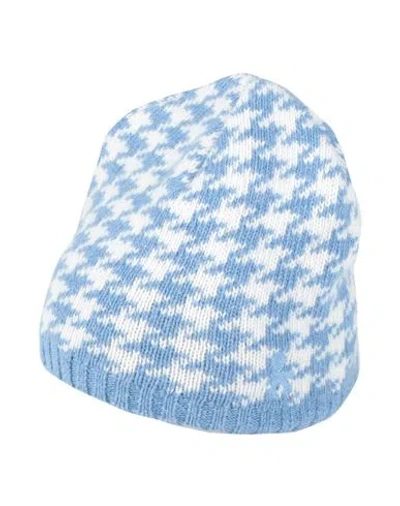 LE BEBÉ LE BEBÉ NEWBORN BOY HAT SKY BLUE SIZE 1 WOOL, VISCOSE, POLYAMIDE, CASHMERE