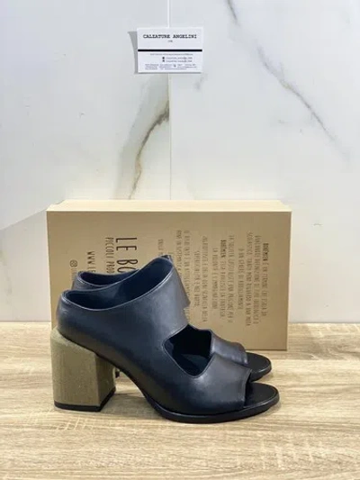 LE BOHÉMIEN LE BOHEMIEN SANDALE FRAUEN T8084 SCHWARZES LEDER MADE IN ITALY 39