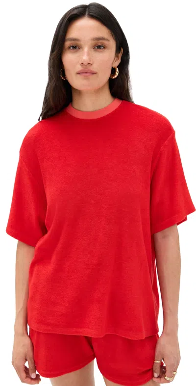 LE BOP FARRAH TERRY TEE POPPY
