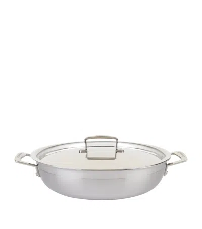 LE CREUSET 3-PLY STAINLESS STEEL SHALLOW CASSEROLE DISH