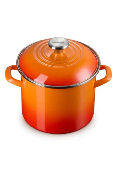 LE CREUSET LE CREUSET 6-QUART ENAMELED STAINLESS STEEL STOCK POT