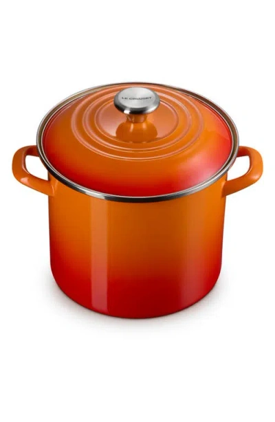 LE CREUSET LE CREUSET 8-QUART ENAMELED STAINLESS STEEL STOCK POT