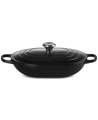 LE CREUSET ENAMELED CAST IRON SIGNATURE 3.75-QUART OBLONG DUTCH OVEN WITH LID