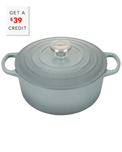 LE CREUSET LE CREUSET SEA SALT SIGNATURE 4.5QT ROUND DUTCH OVEN WITH $39 CREDIT