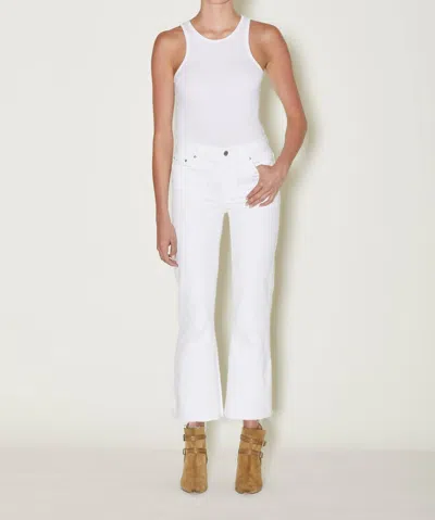 LE JEAN BELLA CROP FLARE JEANS IN WHITE