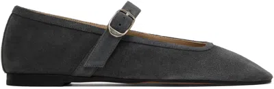 LE MONDE BERYL GRAY MARY JANE BALLERINA FLATS