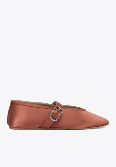 LE MONDE BERYL STELLA MARY-JANE SATIN BALLET FLATS