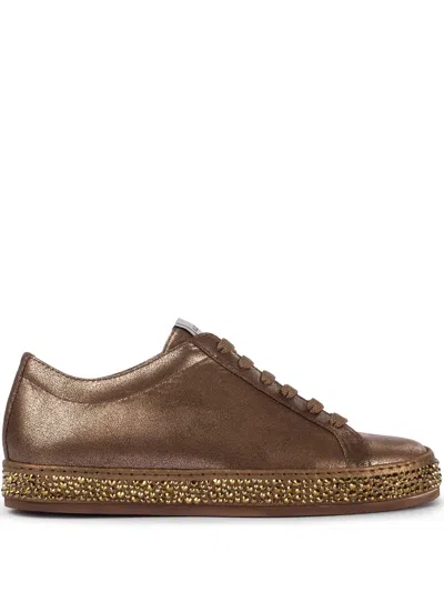 LE SILLA ANDREA CRYSTAL-EMBELLISHED SOLE SNEAKERS