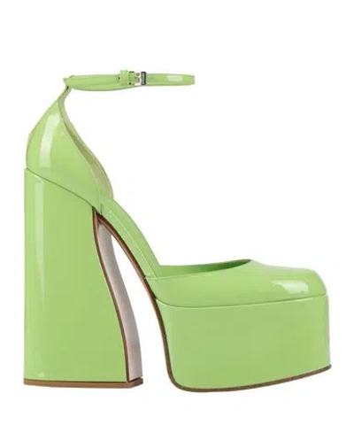 LE SILLA LE SILLA WOMAN PUMPS LIME GREEN SIZE 6 LEATHER