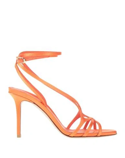 LE SILLA LE SILLA WOMAN SANDALS ORANGE SIZE 7.5 TECHNICAL FIBERS