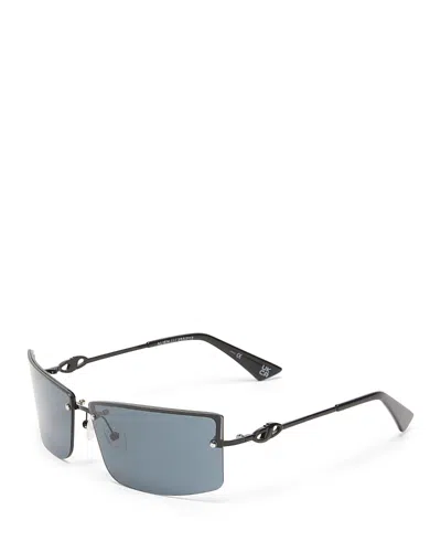 LE SPECS ALIEN RECTANGLE SUNGLASSES, 69MM