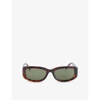 LE SPECS WOMENS TORT LSU2429738 MONOPOLY RECTANGLE-FRAME SUNGLASSES