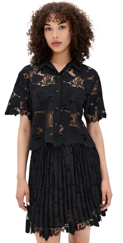 LE SUPERBE KARMA CAMELLIA TOP BLACK