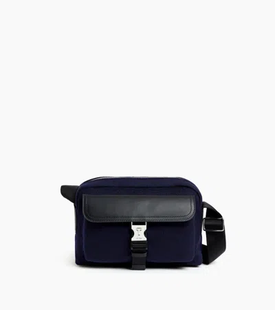 LE TANNEUR PETIT SAC BANDOULIÈRE MAURICE EN FEUTRE DE LAINE ET CUIR LISSE