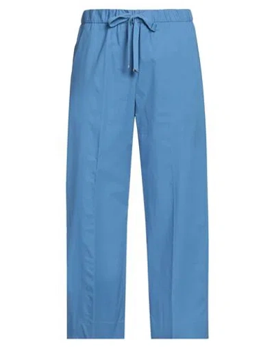 LE TRICOT PERUGIA LE TRICOT PERUGIA WOMAN PANTS AZURE SIZE 6 COTTON, ELASTANE