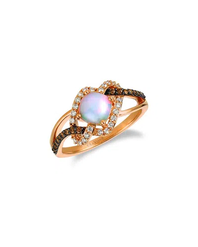 LE VIAN LE VIAN 14K 0.36 CT. TW. DIAMOND & OPAL ETERNITY RING