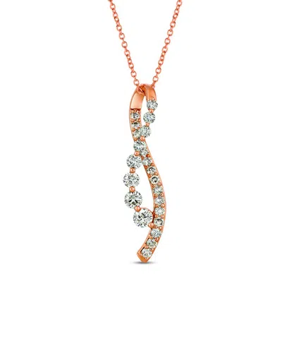 LE VIAN LE VIAN® 14K STRAWBERRY GOLD 0.87 CT. TW. DIAMOND PENDANT NECKLACE