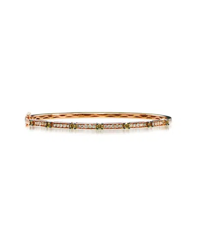 LE VIAN LE VIAN® CARPET 14K STRAWBERRY GOLD 1.14 CT. TW. DIAMOND BANGLE