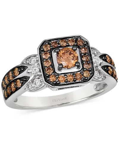 LE VIAN CHOCOLATE DIAMOND (5/8 CT. T.W.) & NUDE DIAMOND (1/8 CT. T.W.) RING IN 14K VANILLA GOLD