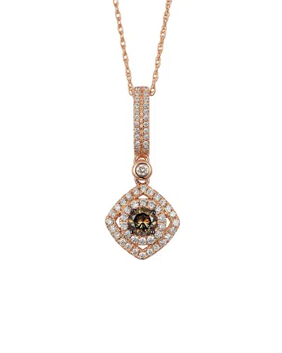 LE VIAN LE VIAN® CHOCOLATIER 14K STRAWBERRY GOLD 0.51 CT. TW. DIAMOND PENDANT NECKLACE