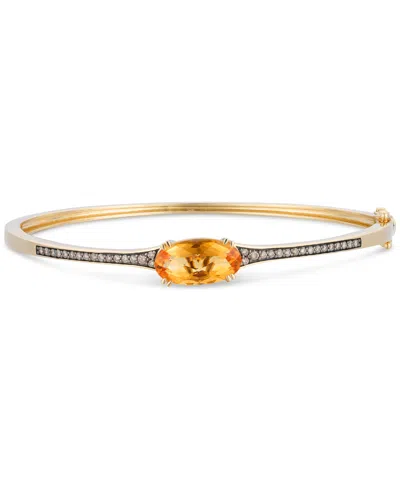 LE VIAN CHOCOLATIER CINNAMON CITRINE (2-3/8 CT. T.W.) & CHOCOLATE DIAMOND (1/4 CT. T.W.) BANGLE BRACELET IN 