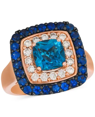 LE VIAN DEEP SEA BLUE TOPAZ (1-1/2 CT. T.W.), BLUEBERRY SAPPHIRE (7/8 CT. T.W.) & NUDE DIAMOND (3/8 CT. T.W.