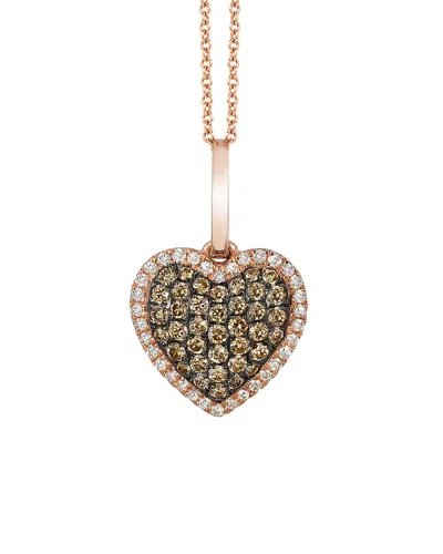LE VIAN LE VIAN® GRAND SAMPLE SALE 14K STRAWBERRY GOLD 0.34 CT. TW. DIAMOND PENDANT NECKLACE