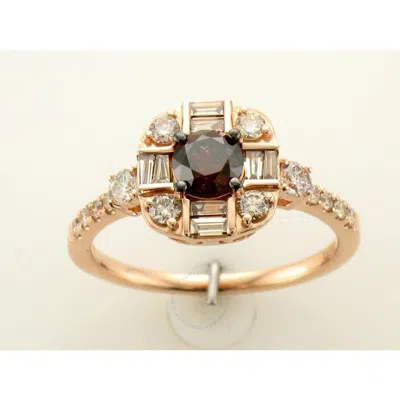 LE VIAN LE VIAN LADIES CHOCOLATE DIAMOND RINGS SET IN 14K STRAWBERRY GOLD