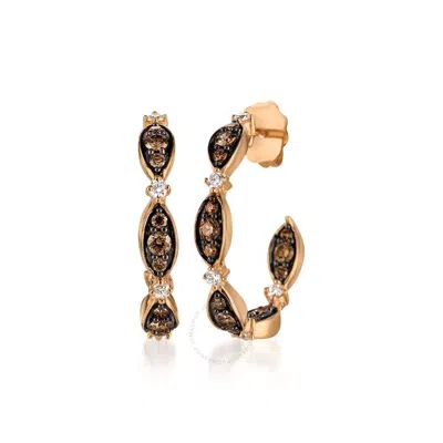 LE VIAN LE VIAN LADIES CHOCOLATIER EARRINGS SET IN 14K STRAWBERRY GOLD