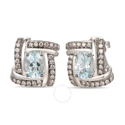 LE VIAN LE VIAN LADIES CHOCOLATIER EARRINGS SET IN 14K VANILLA GOLD