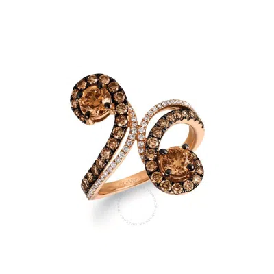 LE VIAN LE VIAN LADIES CHOCOLATIER RINGS SET IN 14K STRAWBERRY GOLD