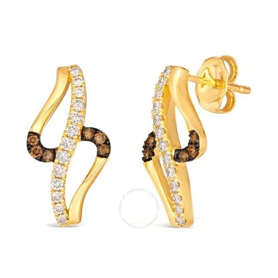 LE VIAN LE VIAN LADIES NUDE DIAMOND EARRINGS SET IN 14K HONEY GOLD