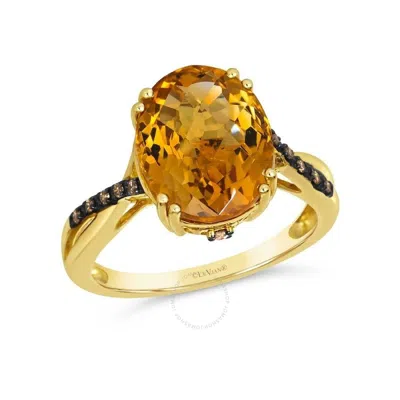 LE VIAN LE VIAN LADIES SEMI PRECIOUS RING FEATURING 4 1/4 CTS. CINNAMON CITRINE SET IN 14K HONEY GOLD