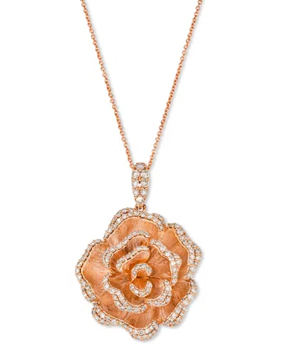 LE VIAN NUDE DIAMOND ROSE ADJUSTABLE 20" PENDANT NECKLACE (1 CT. T.W.) IN 14K ROSE GOLD