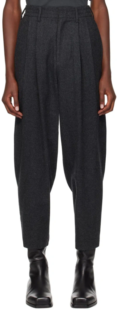 LE17SEPTEMBRE GRAY BELTED TROUSERS