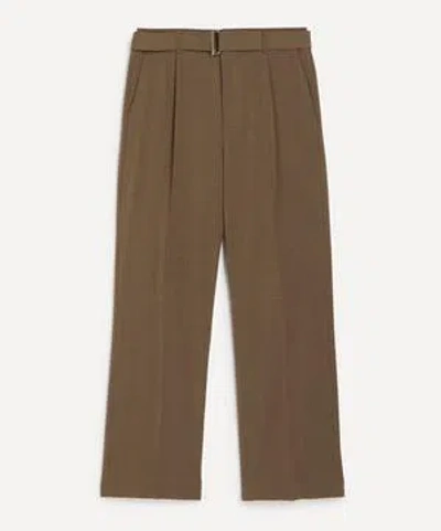 LE17SEPTEMBRE LE17SEPTEMBRE MENS BEIGE BELTED WOOL TROUSERS