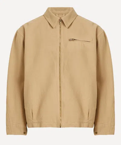 LE17SEPTEMBRE LE17SEPTEMBRE MENS BEIGE OVER DYEING DENIM JACKET
