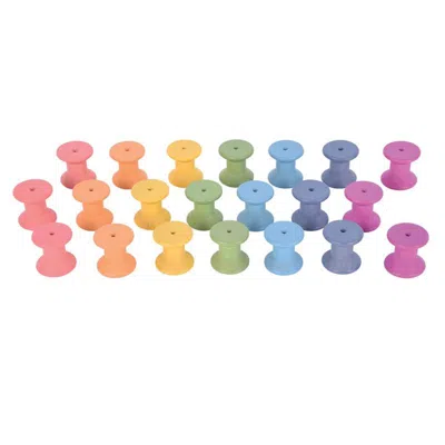 LEARNING ADVANTAGE RAINBOW WOODEN SPOOLS