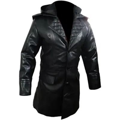 LEATHERADDICTS HERREN TRENCHCOAT ECHT SCHWARZ LEDER MATRIX GOTH GOTHIC