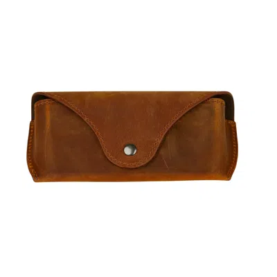LEATHERE WOMEN'S PREMIUM LEATHER EYEWEAR CASE - DARK BROWN - CAMBRIDGE