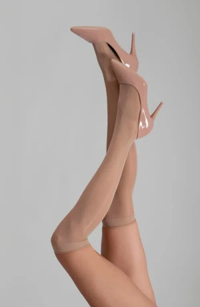 LECHERY LECHERY® 2-PACK LUSTROUS SILKY SHEER KNEE-HIGH SOCKS