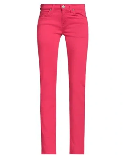 LEE LEE WOMAN JEANS FUCHSIA SIZE 26W-L33 COTTON, POLYESTER, ELASTANE