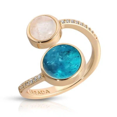 LEEADA JEWELRY WOMEN'S BLUE PENELOPE WRAP RING - APATITE