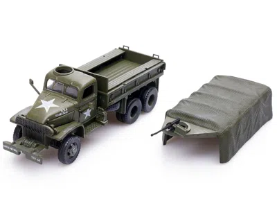 LEGION GMC CCKW 353 TRUCK WITH MOUNTED OLIVE DRAB "4148174-S" US ARMY WORLD WAR II 1/72 DIECAST MODEL