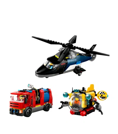 LEGO CITY HELICOPTER, FIRE TRUCK & SUBMARINE REMIX 60462