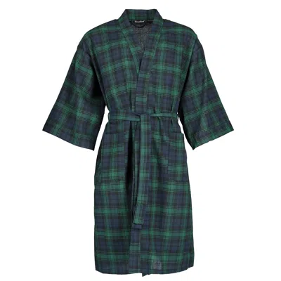 LEISURELAND MEN'S PLAID BROADCLOTH ROBE