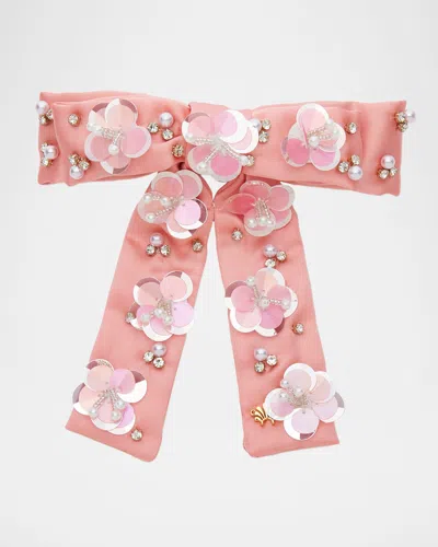 LELE SADOUGHI ANTOINETTE PAILLETTE FLORAL BOW