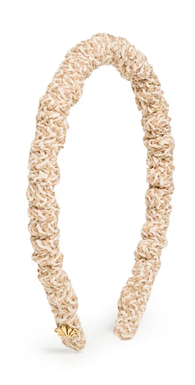 LELE SADOUGHI JESSIE RAFFIA HEADBAND NATURAL